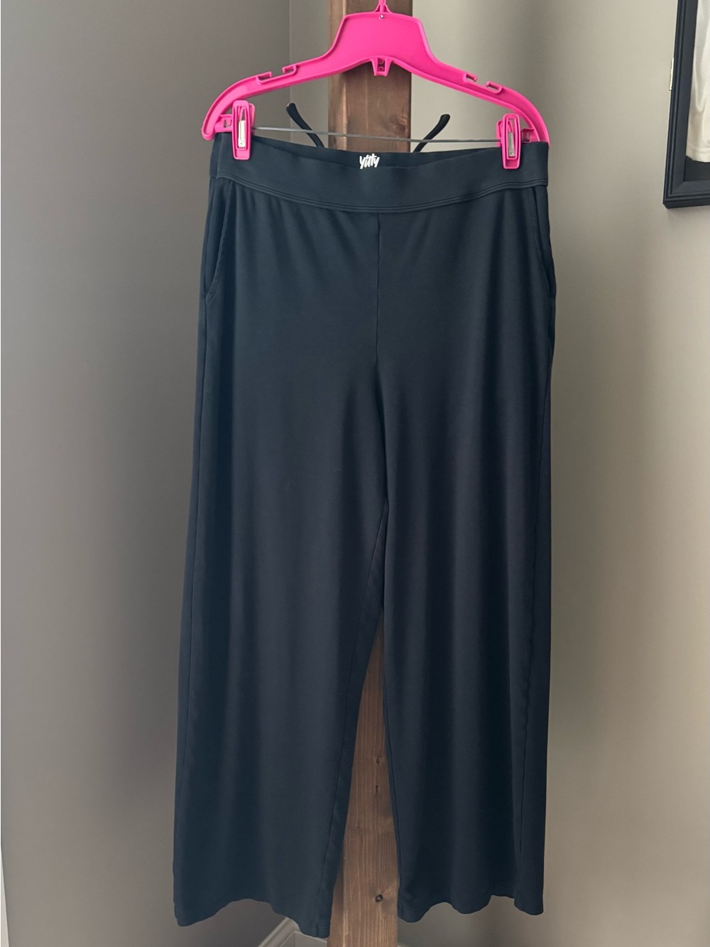 Fabletics Butter Wide Leg Black Pant Yitty Collection Women’s Size Large